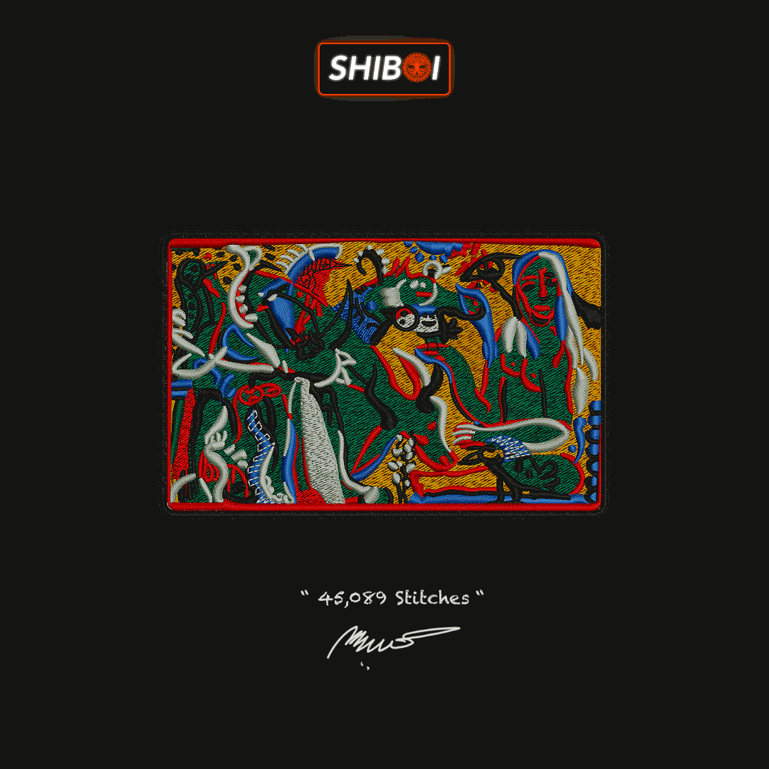 Viral Without Title 2 hoodie by Shiboi Wear with colorful XNXC art by Karim Abu Shakra